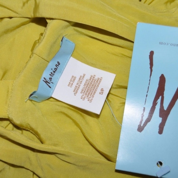 MARCIANO Yellow Pea Mini Cocktail Dress sz S NEW - Picture 8 of 9